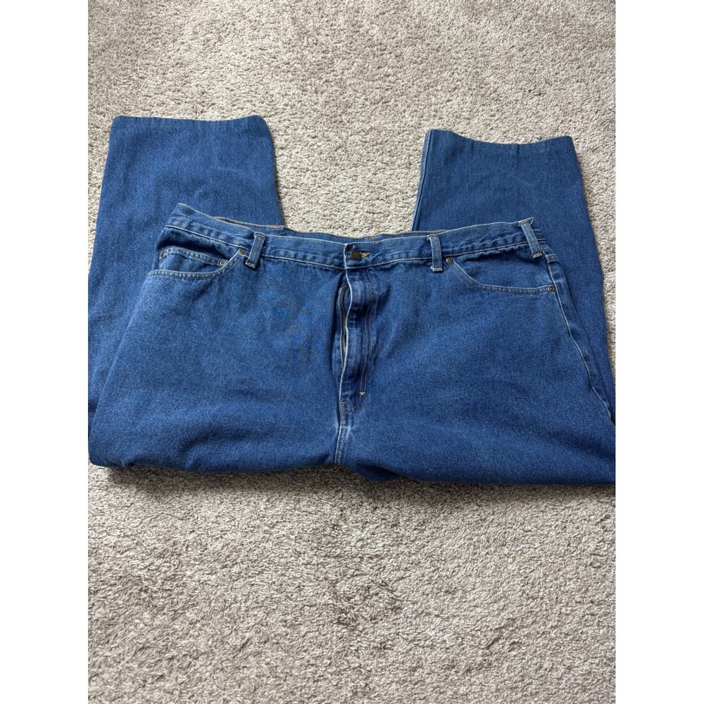 Berne Mens 46x30 Stonewash Blue Denim Workwear Straight Leg Jeans P999SWD